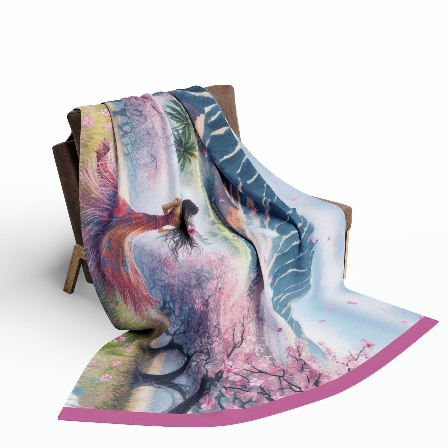 Wahiawa Cherry Blossom Fleece Blanket